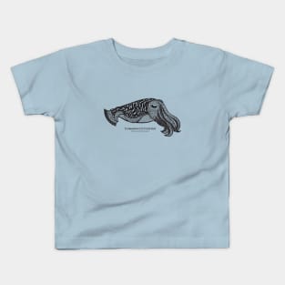 Cuttlefish with Common and Latin Names - light colors Kids T-Shirt